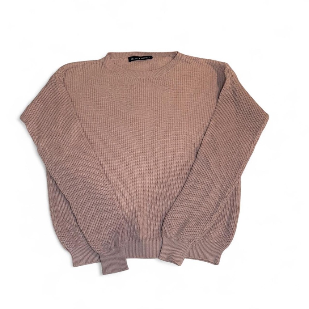 Brandy Melville dusty pink ribbed knit sweater